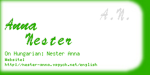 anna nester business card